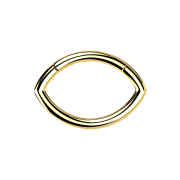 Micro Segmentring klappbar vergoldet Oval