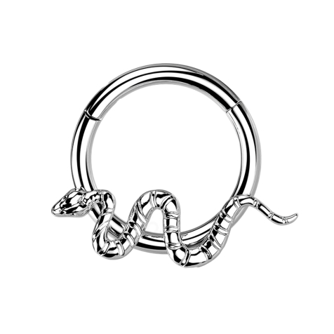 Micro bague segmentée pliable argent serpent