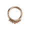 Micro piercing ring rose gold seven balls