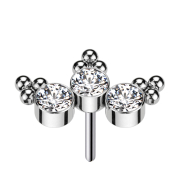 Boules triangulaires argentées sans filetage,...