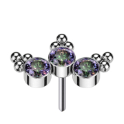 Boules triangulaires argentées sans filetage,...