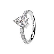 Micro bague segmentée pliable argentée avec...