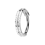 Anello a micro segmenti con cerniera in argento a doppia...