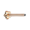 Barretta per labret micro threadless fiore oro rosa
