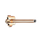 Barrette labret micro sans filetage Fleur or rose