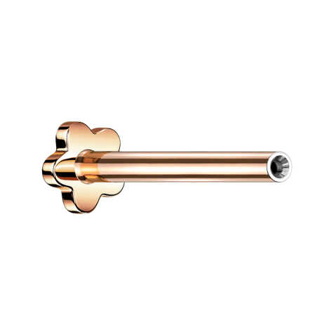 Barretta per labret micro threadless fiore oro rosa