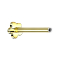 Micro Threadless Labret Bar Flower Gold Plated