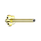 Micro Threadless Labret Bar Flower Gold Plated