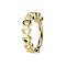 Anello a micro segmenti con cuori incernierati placcati oro