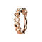 Micro anneau segment pliable or rose coeurs