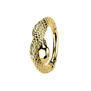 Micro Segmentring klappbar vergoldet Schlange