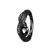 Micro Segmentring klappbar schwarz Schlange