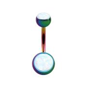 Banana colorata con due sfere opalino bianco