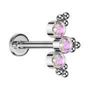 Micro Labret sans filetage argenté boules...