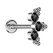 Micro Labret sans filetage argenté boules...