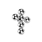 Dermal Anchor Silver Cross Beads