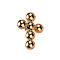Dermal Anchor rosegold Kreuz Kugeln