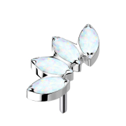 Éventail argenté sans filetage avec quatre...