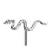 Serpent argenté sans filetage