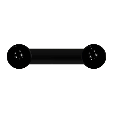 Barbell black with two balls