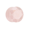 Faceted flared plug made from rose quartz stone