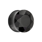 Flared Plug à facettes en pierre dagate