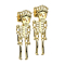 Gold-plated stud earrings Skeleton pendant