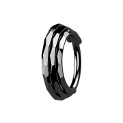 Micro bague segmentée pliable noire trois lignes...
