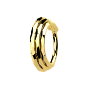 Micro segment ring, foldable, gold-plated, three lines,...