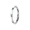Micro Segmentring klappbar silber seitlich mehrere Opal streifen weiss
