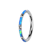 Anello micro segmentato pieghevole argento con diverse...