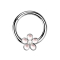 Micro Segmentring klappbar silber emaille Blume
