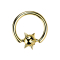 Closure ring gold-plated ball with cones