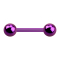 Barbell internal thread purple with two balls