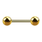 Gold-plated barbell internal thread with two balls