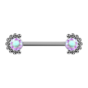 Barra senza filettatura argento con pallina frontale a...