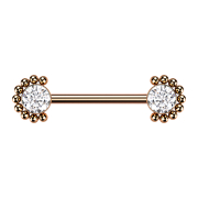 Barbell filetage intérieur rose doré avant...