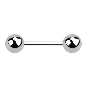 Micro Barbell filet femelle argent avec deux boules