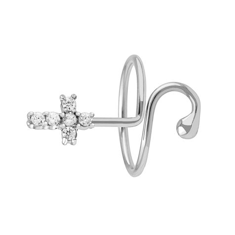 Ring silber mit Kreuz