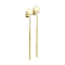 Gold-plated stud earrings Star pendant Necklace with bar