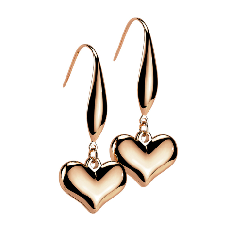 Ohrring rosegold Anhänger Herz