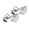 Stud earrings silver with drop crystal silver
