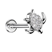 Micro Labret Innengewinde silber Schildkröte...