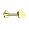 Micro Threadless Labret Flower Gold-Plated Heart