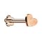 Micro Labret senza filettatura Fiore oro rosa Cuore