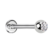 Micro Threadless Labret argenté avec boule de...