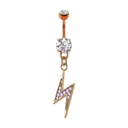 Banana rose gold with two balls crystal silver pendant...