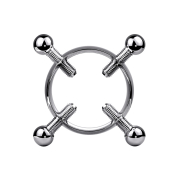 Fake Brustwarze silber Nippelklemme mit vier Schrauben