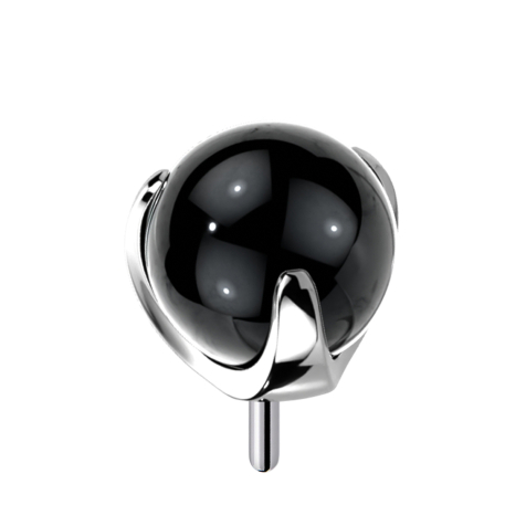 Threadless Glaskugel schwarz gefasst