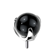 Threadless Glaskugel schwarz gefasst